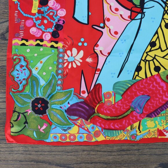 Christian Lacroix Silk Scarf Square - Picture 3 of 6